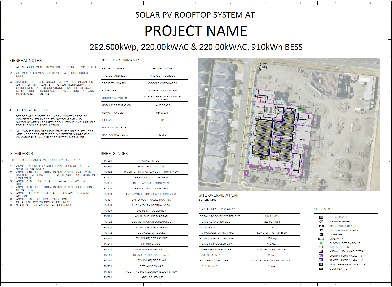 1 Roof Top C&I PV & BESS Construction Design