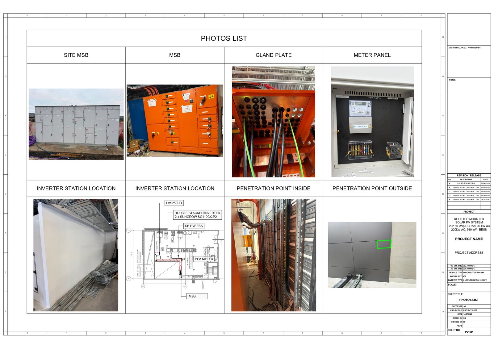 1 Roof Top C&I PV & BESS Construction Design